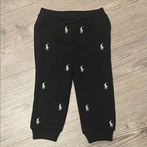Ralph Lauren Black Joggers with Logo